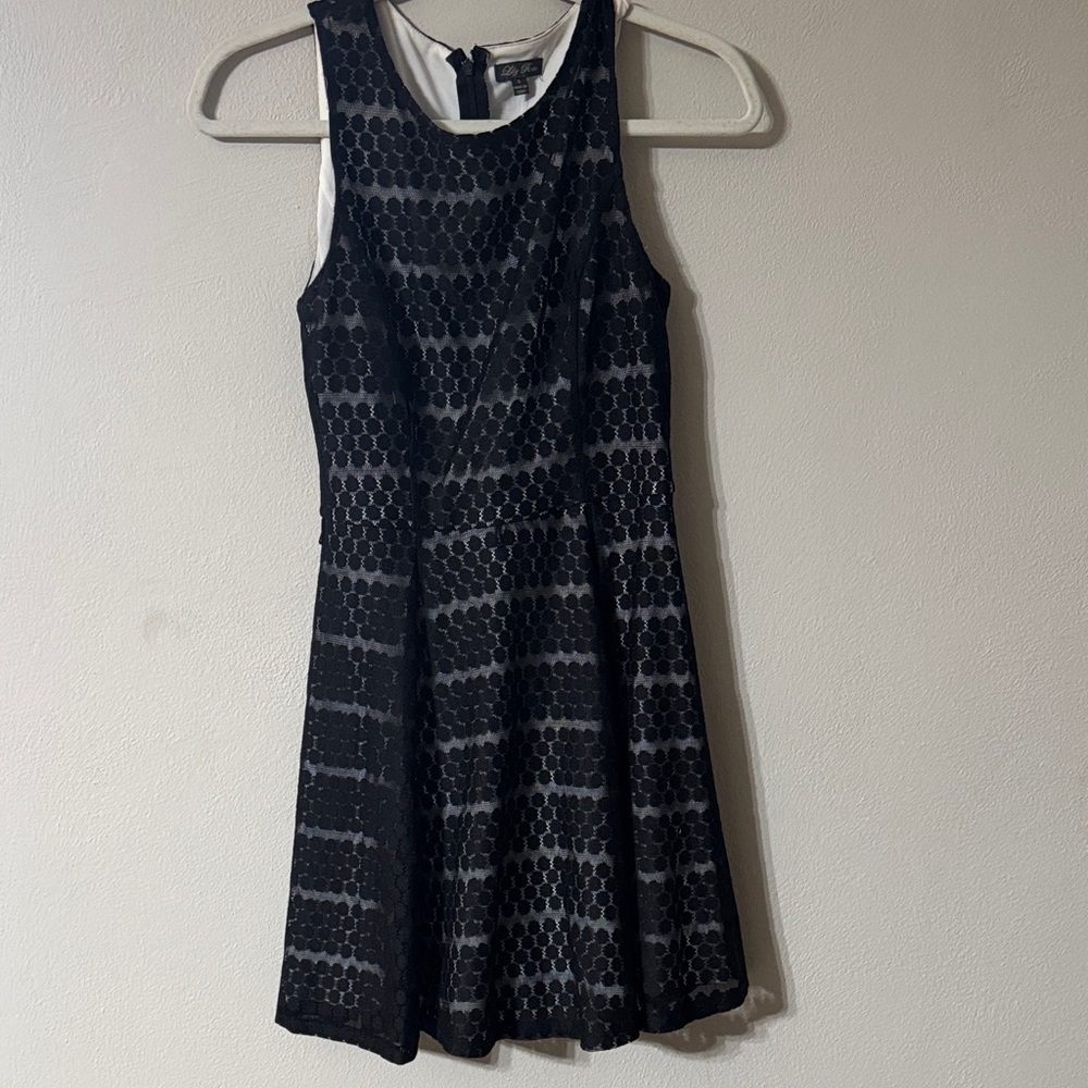 Lily Rose Black Geometric Mini Dress